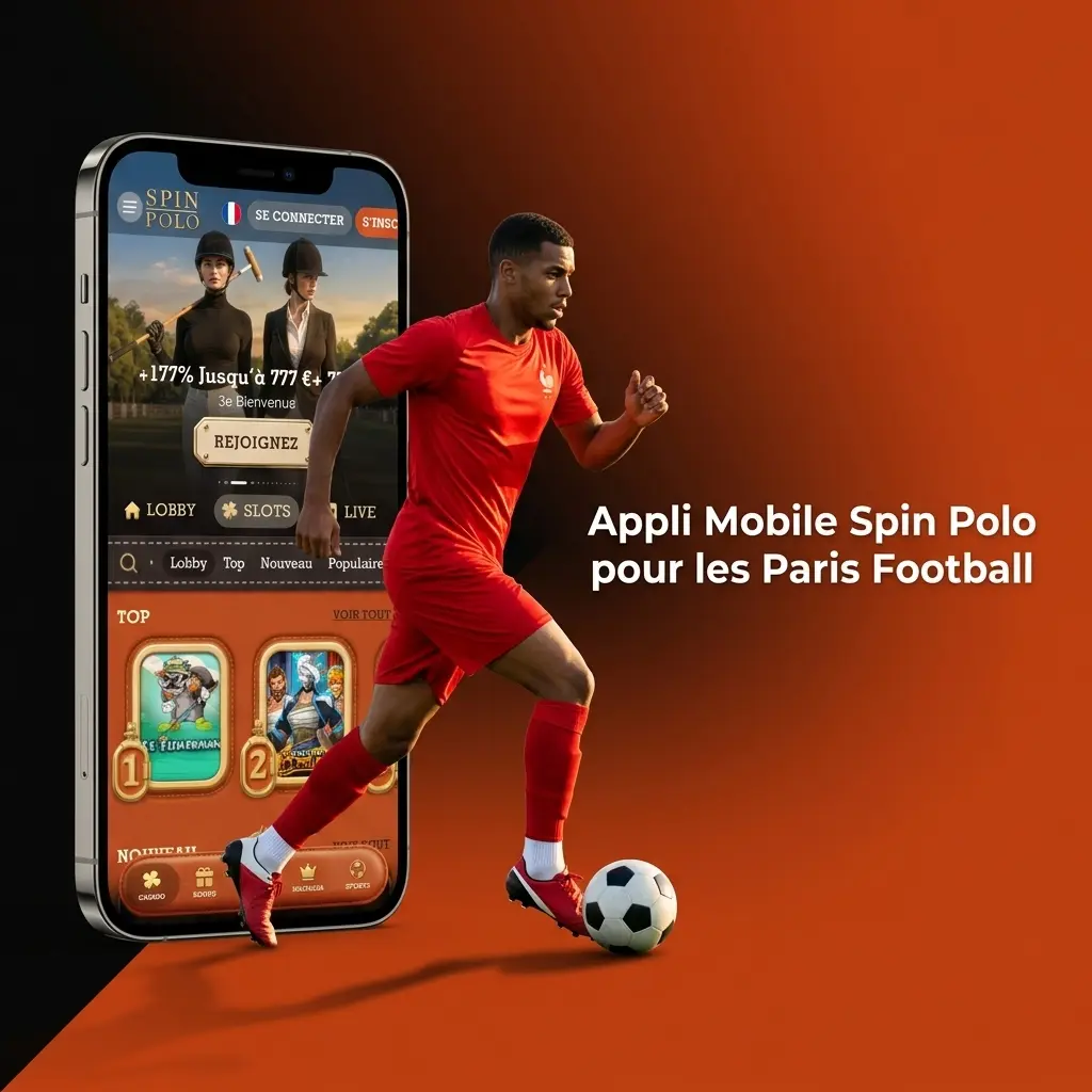 Application mobile Spin Polo pour paris football sur Android et iOS, interface intuitive pour miser en direct