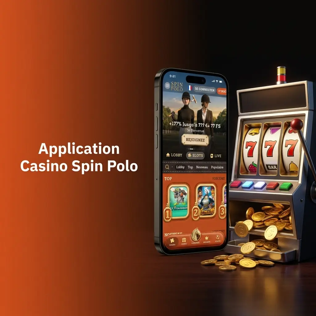 Application mobile casino Spin Polo avec machines à sous, jeux de table live et paris sportifs sur smartphone