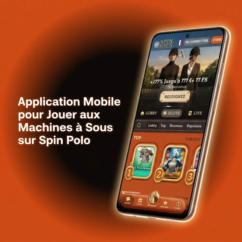 Application mobile Spin Polo pour jouer aux machines à sous sur smartphone Android et iOS