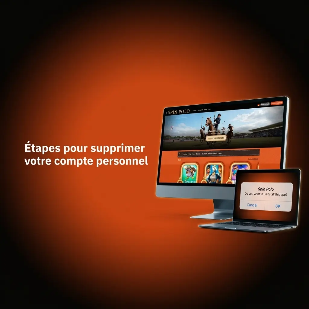 Étapes pour supprimer un compte Spin Polo : accès paramètres, fermeture de compte et contact support client.