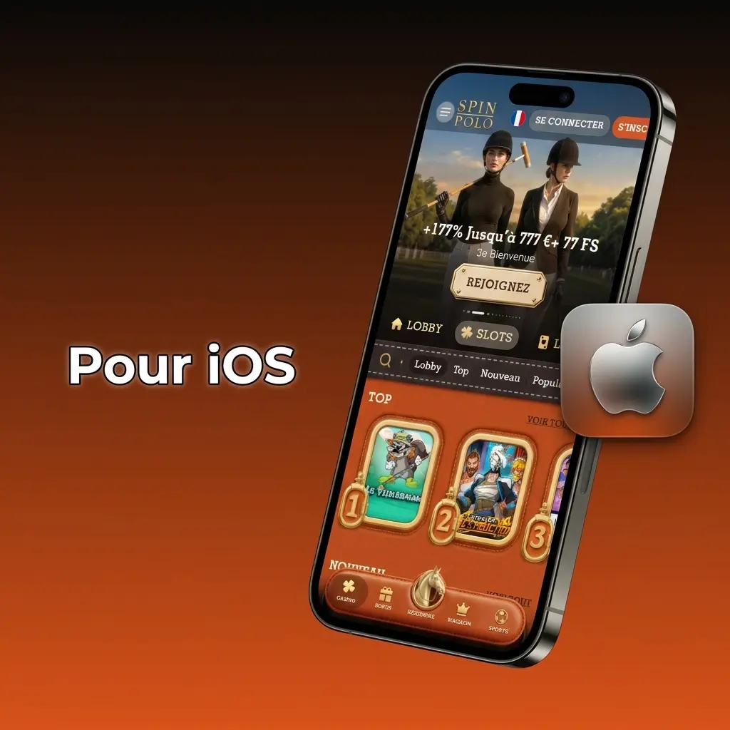 Accès Spin Polo sur iOS via Safari ou Chrome sans application, optimisé iPhone et iPad